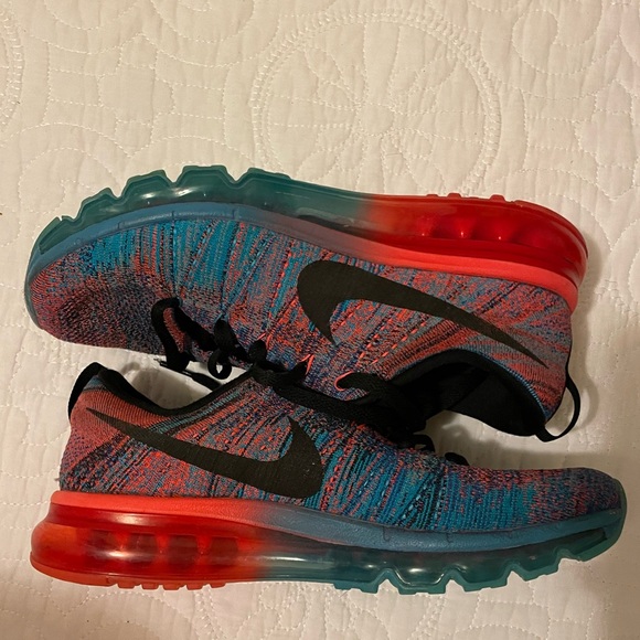 Nike Flyknit Air Max Blue Lagoon/Bright Crimson - Picture 6 of 6